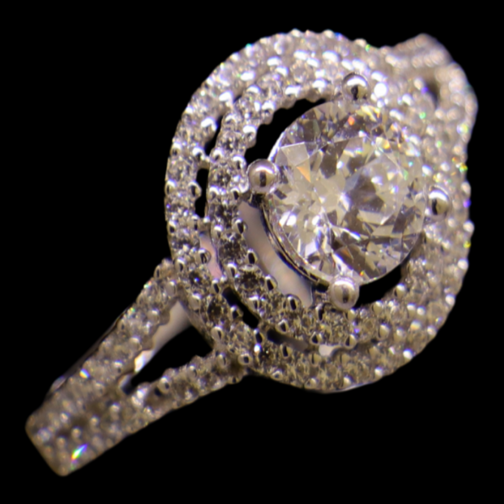 18k White Gold Bridal Ring